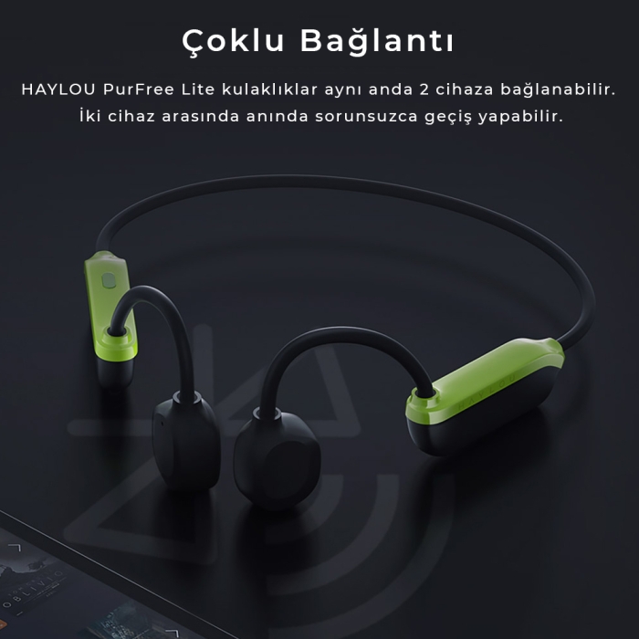 Haylou PurFree Lite BC04 Kemik İletimli Kablosuz Bluetooth Kulaklık Siyah (Haylou Türkiye Garantili)