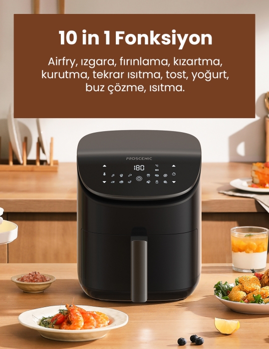 Proscenic T20 AirFryer 3.5L ( Türkiye Garantili)