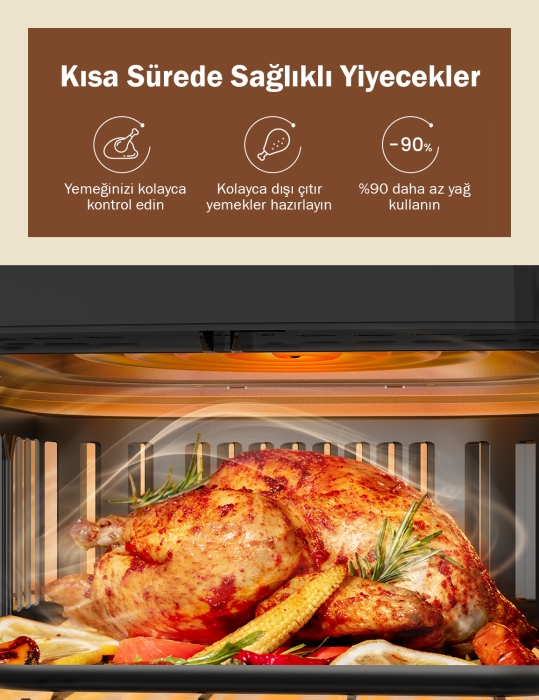 Proscenic T21 Smart Air Fryer 5.5L (Proscenic Türkiye Garantili)